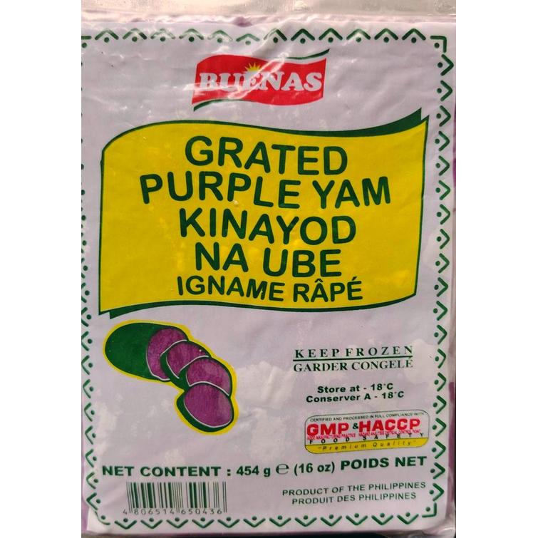BUENAS GRATED UBE- PURPLE YAM 454g.( Pang-ube halaya) (Pick up at store only)