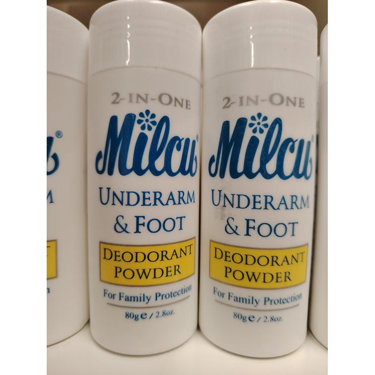 MILCU UNDERARM AND FOOT DEODORANT 80G.