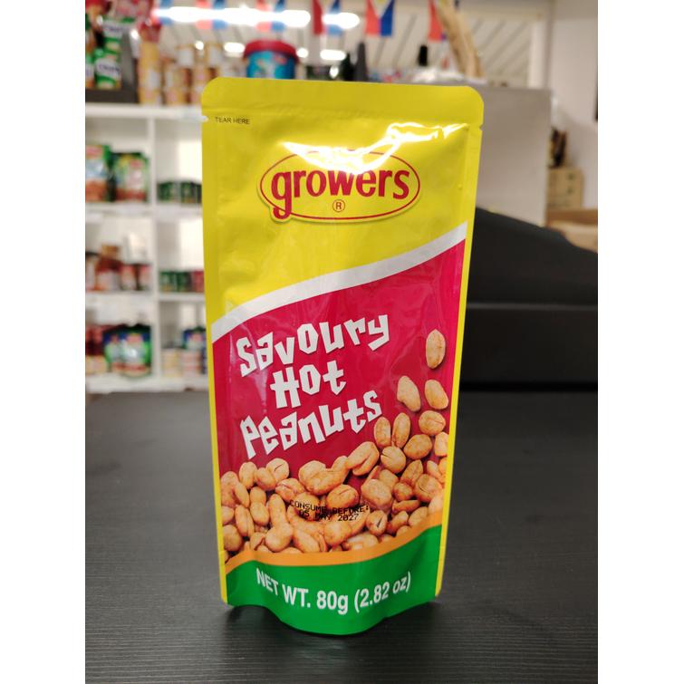Growers Savory hot peanuts 80g.