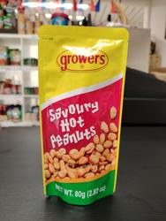 Growers Savory hot peanuts 80g.