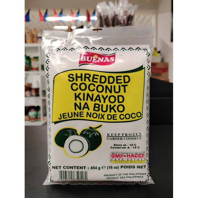 Buenas shredded young coconut 454g.(Pang-Buko salad) (Pick up at store only)
