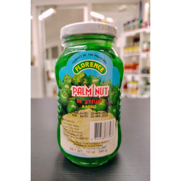 Palm nut in syrup (Kaong) green 340g.