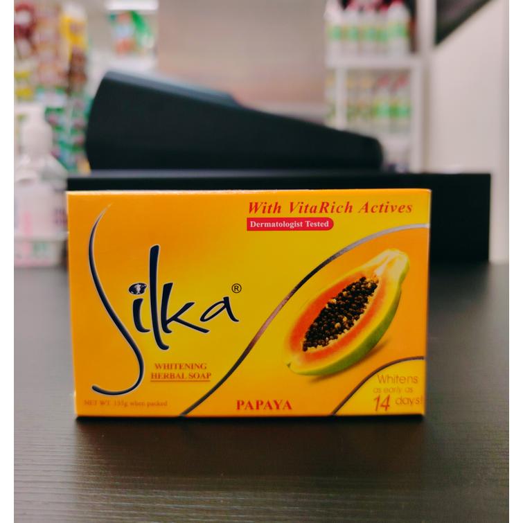 Silka papaya orange body soap135g.
