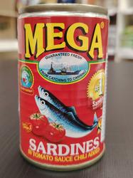 Mega sardines with tomato sauce hot and spicy 155g.