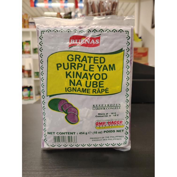 BUENAS GRATED UBE- PURPLE YAM 454g.( Pang-ube halaya) (Pick up at store only)