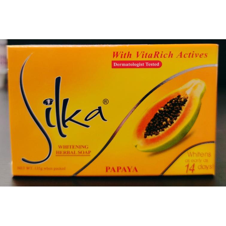 Silka papaya orange body soap135g.