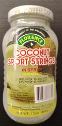 Florence coconut strings in syrup 340g.